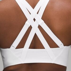 Lululemon Athletica White Zip-Front Sports Bra 40C